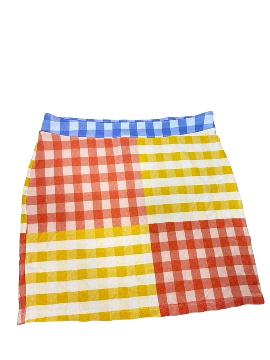 FARM Rio Dresses & Skirts - FARM RIO Anthropologie Gingham Patchwork Mini Skirt XL
